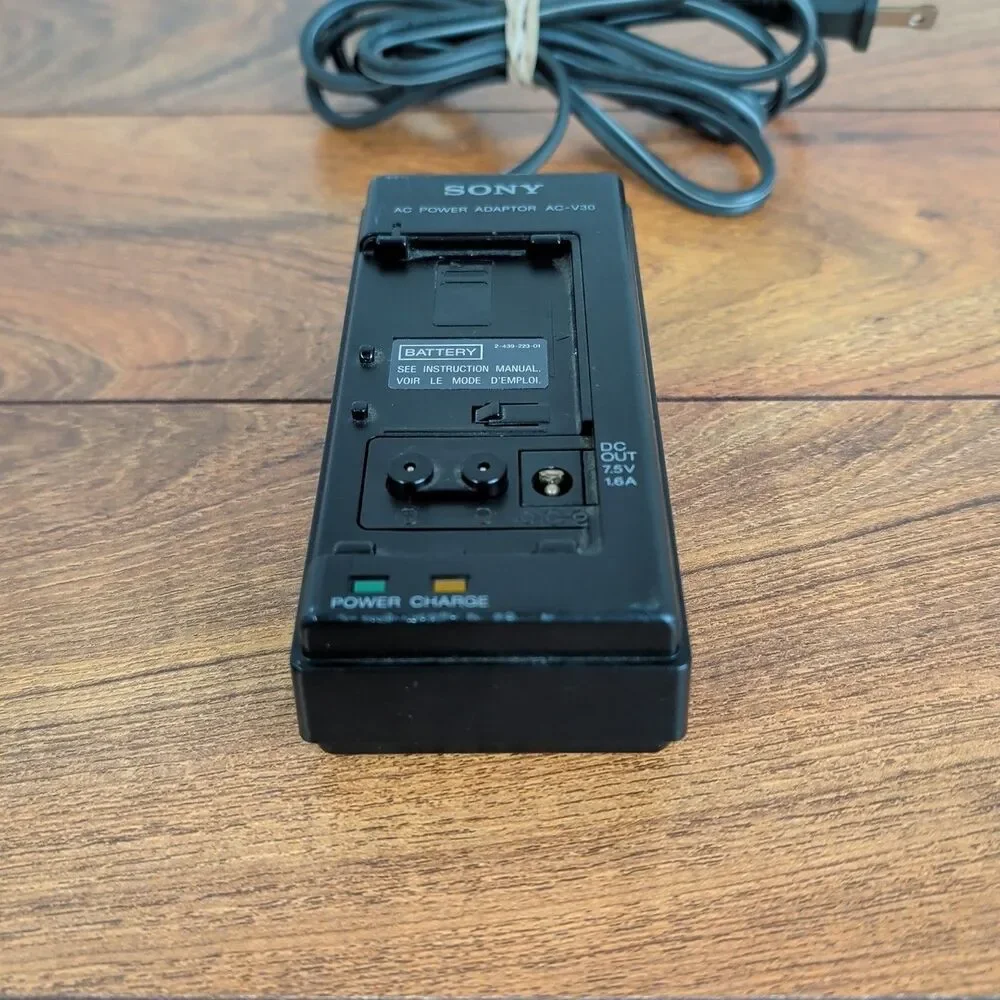 Genuine Sony AC-V30 Black Camcorder Battery Charger